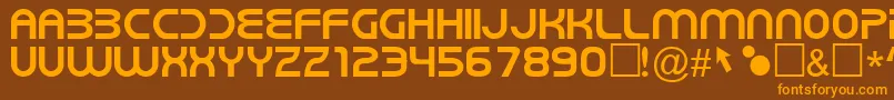 NewWorldVibes Font – Orange Fonts on Brown Background
