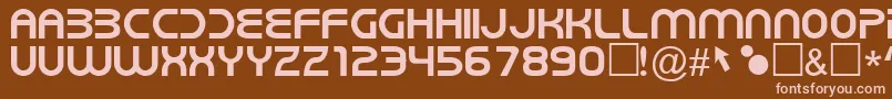 Шрифт NewWorldVibes – розовые шрифты на коричневом фоне
