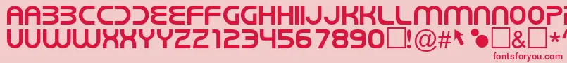 Шрифт NewWorldVibes – красные шрифты на розовом фоне