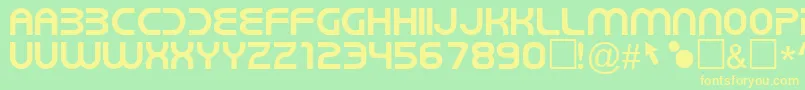 NewWorldVibes Font – Yellow Fonts on Green Background