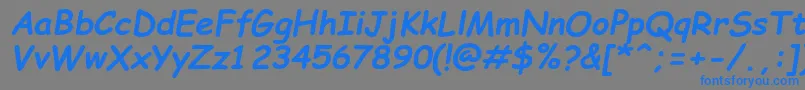 フォントComicSansMsРџРѕР»СѓР¶РёСЂРЅС‹Р№РљСѓСЂСЃРёРІ – 灰色の背景に青い文字