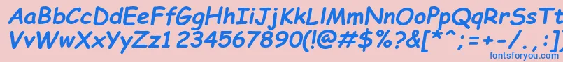 フォントComicSansMsРџРѕР»СѓР¶РёСЂРЅС‹Р№РљСѓСЂСЃРёРІ – ピンクの背景に青い文字