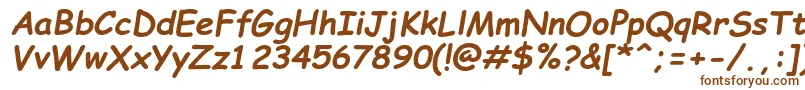 ComicSansMsРџРѕР»СѓР¶РёСЂРЅС‹Р№РљСѓСЂСЃРёРІ Font – Brown Fonts on White Background