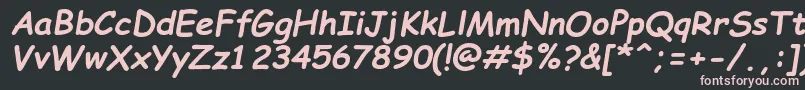 ComicSansMsРџРѕР»СѓР¶РёСЂРЅС‹Р№РљСѓСЂСЃРёРІ Font – Pink Fonts on Black Background