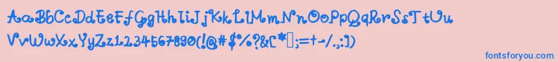Aswirlvelvet Font – Blue Fonts on Pink Background