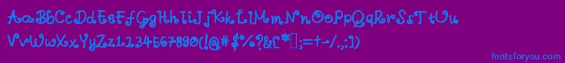 Aswirlvelvet Font – Blue Fonts on Purple Background