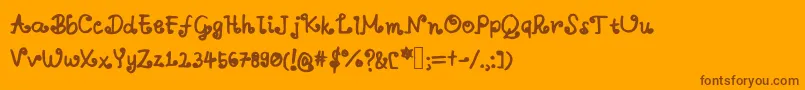 Aswirlvelvet Font – Brown Fonts on Orange Background
