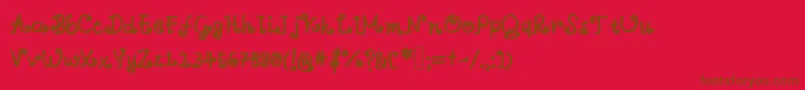 Подробнее о шрифте Aswirlvelvet Шрифт Aswirlvelvet – коричневые шрифты на красном фоне