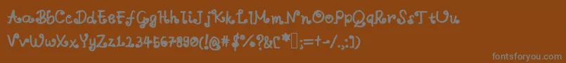 Шрифт Aswirlvelvet – серые шрифты на коричневом фоне