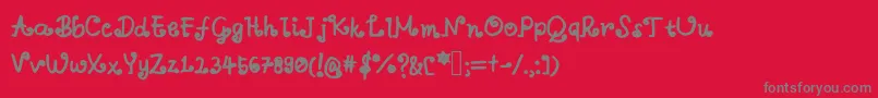 Aswirlvelvet Font – Gray Fonts on Red Background