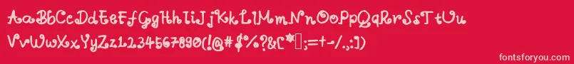 Aswirlvelvet Font – Pink Fonts on Red Background