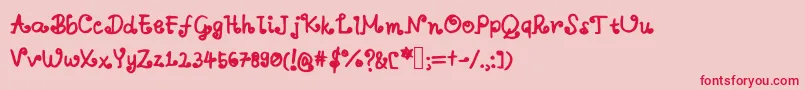Aswirlvelvet Font – Red Fonts on Pink Background