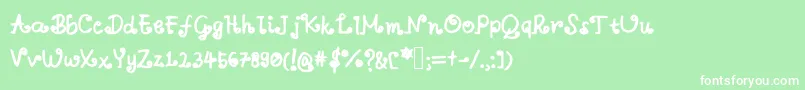 Aswirlvelvet Font – White Fonts on Green Background
