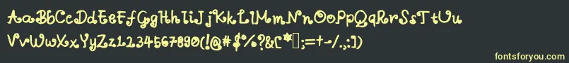 Подробнее о шрифте Aswirlvelvet Шрифт Aswirlvelvet – жёлтые шрифты на чёрном фоне