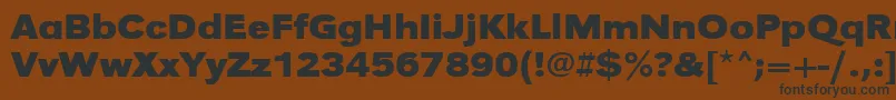 Шрифт UrwgrotesktextwidBold – чёрные шрифты на коричневом фоне