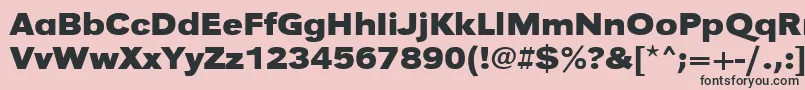 フォントUrwgrotesktextwidBold – ピンクの背景に黒い文字