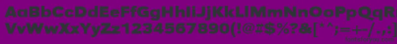 UrwgrotesktextwidBold-fontti – mustat fontit violetilla taustalla
