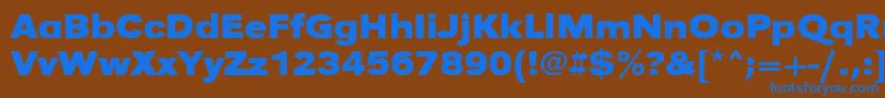 UrwgrotesktextwidBold Font – Blue Fonts on Brown Background