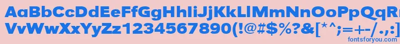 Шрифт UrwgrotesktextwidBold – синие шрифты на розовом фоне