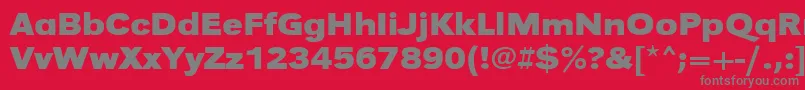 UrwgrotesktextwidBold Font – Gray Fonts on Red Background