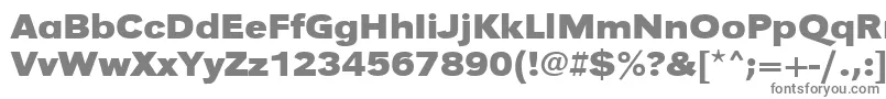 UrwgrotesktextwidBold-fontti – harmaat kirjasimet valkoisella taustalla
