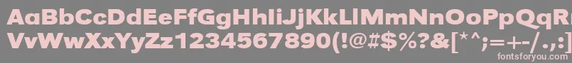 フォントUrwgrotesktextwidBold – 灰色の背景にピンクのフォント