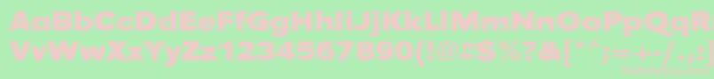 フォントUrwgrotesktextwidBold – 緑の背景にピンクのフォント