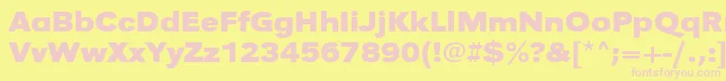 UrwgrotesktextwidBold Font – Pink Fonts on Yellow Background