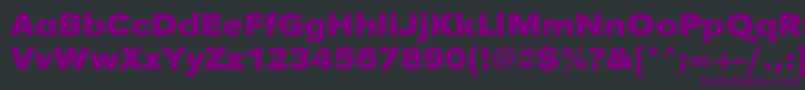 Шрифт UrwgrotesktextwidBold – фиолетовые шрифты на чёрном фоне