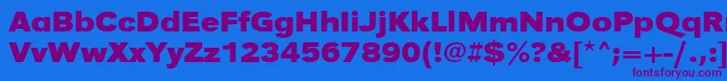 UrwgrotesktextwidBold Font – Purple Fonts on Blue Background