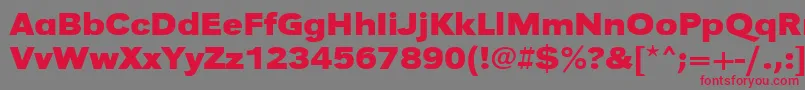 UrwgrotesktextwidBold-Schriftart – Rote Schriften auf grauem Hintergrund