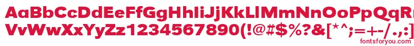 フォントUrwgrotesktextwidBold – 白い背景に赤い文字