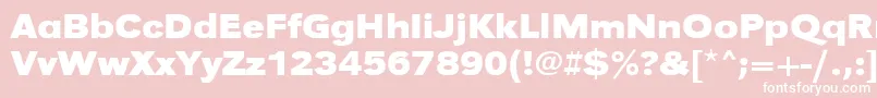 Шрифт UrwgrotesktextwidBold – белые шрифты на розовом фоне