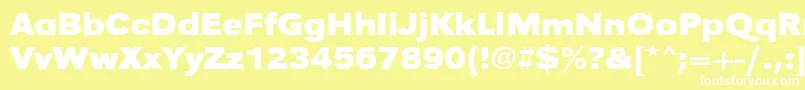 UrwgrotesktextwidBold Font – White Fonts on Yellow Background