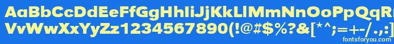 UrwgrotesktextwidBold Font – Yellow Fonts on Blue Background