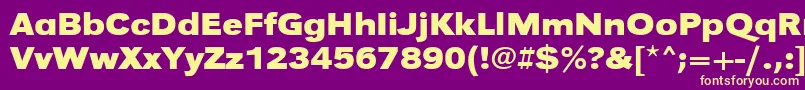 UrwgrotesktextwidBold Font – Yellow Fonts on Purple Background