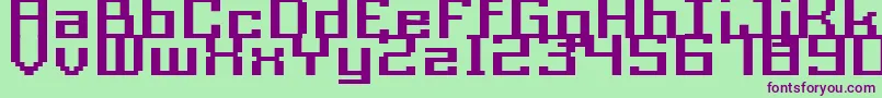 GrixelAcme9RegularBoldXtnd Font – Purple Fonts on Green Background