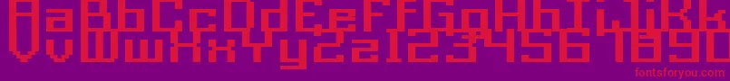 GrixelAcme9RegularBoldXtnd Font – Red Fonts on Purple Background