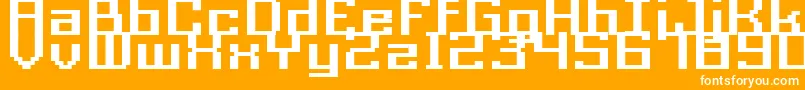 GrixelAcme9RegularBoldXtnd Font – White Fonts on Orange Background