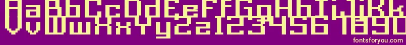 GrixelAcme9RegularBoldXtnd Font – Yellow Fonts on Purple Background