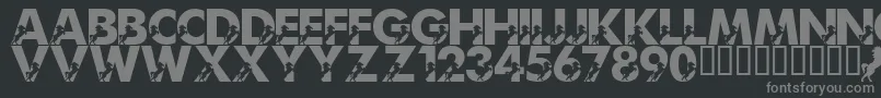 LmsMightyMustang Font – Gray Fonts on Black Background