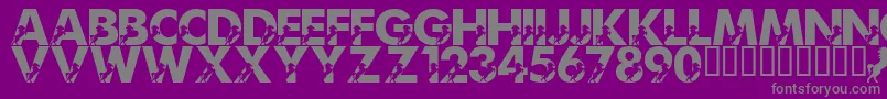 LmsMightyMustang Font – Gray Fonts on Purple Background