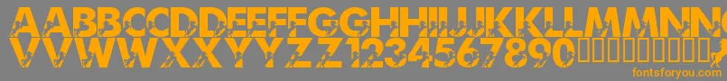 LmsMightyMustang Font – Orange Fonts on Gray Background