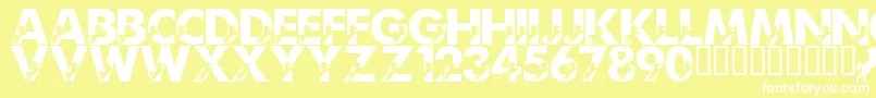 LmsMightyMustang Font – White Fonts on Yellow Background