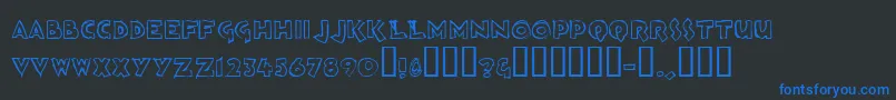 Loosh Font – Blue Fonts on Black Background