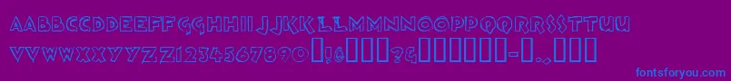 Loosh Font – Blue Fonts on Purple Background