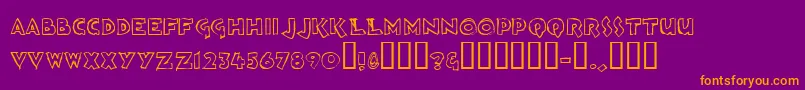 Loosh Font – Orange Fonts on Purple Background