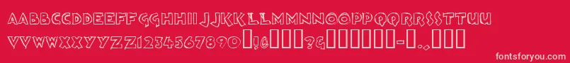 Loosh Font – Pink Fonts on Red Background