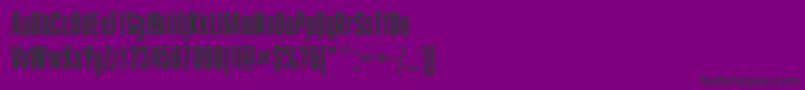 フォントCompactroughc – 紫の背景に黒い文字