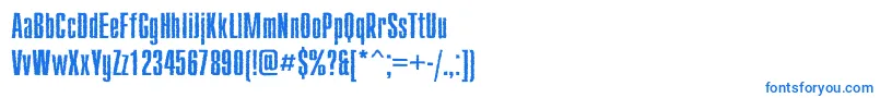 Compactroughc Font – Blue Fonts on White Background